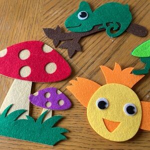 Felt Storyboard Insect Theme Felt Pieces and Background Felt Mat Storytelling